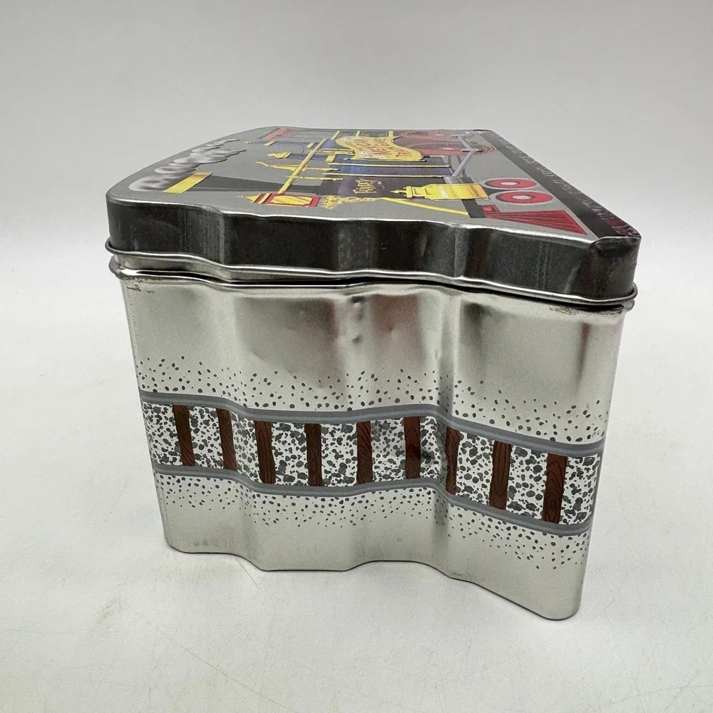 Mexican Train Game COMPLETE Fundex 2003 Metal Tin Tiles Electronic Hub Dominoes
